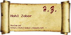 Hohl Zobor névjegykártya